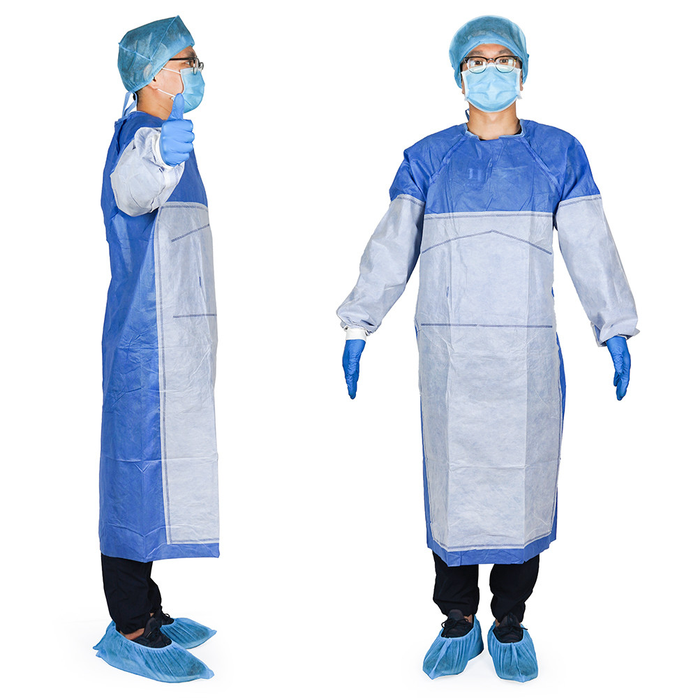 Reinforced Surgical Knitted Cuff Medical Surgical Apron