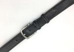 Pin Buckle Black Mens Leather Dress Belt For Jeans
