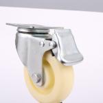 100kg Load White Nylon Industry Duty Castor Wheel 3inch 4inch 5inch Ball Bearing
