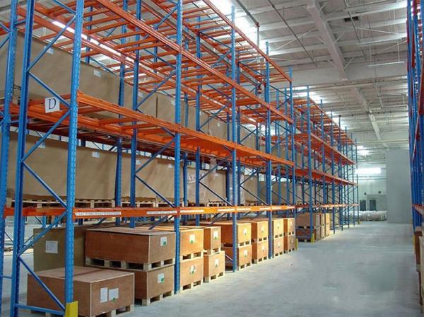 Q235B Steel Heavy Duty Shelf Racks Standard Warehouse Equipment Blue / Orange