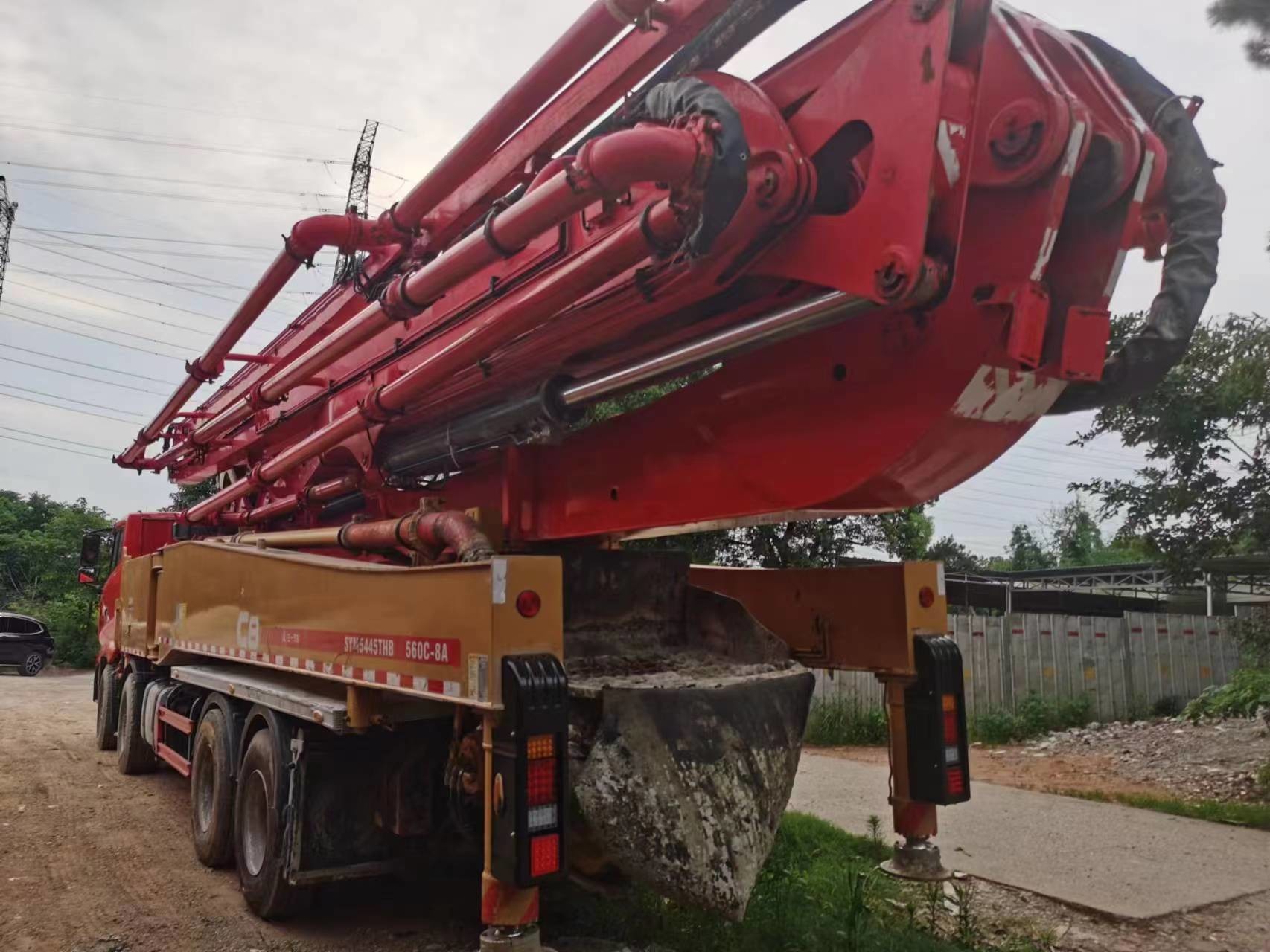2020 Small Concrete Pumper Truck Self Made Chassis 56m SYM 5445THB