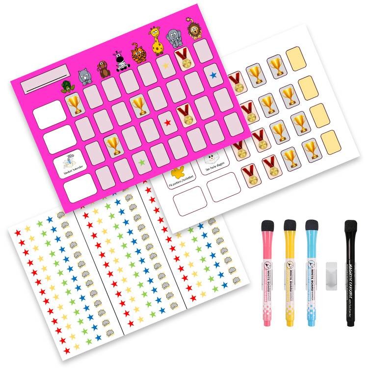 A3 Preschool Reward Chart Printable Magnetic Behavior Chart 0.8mm Thickness