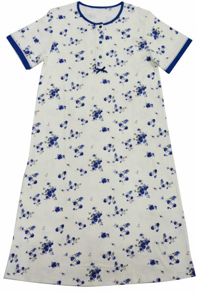 100% Cotton Interlock Ladies Night Dresses Sleepwear European Design Anti