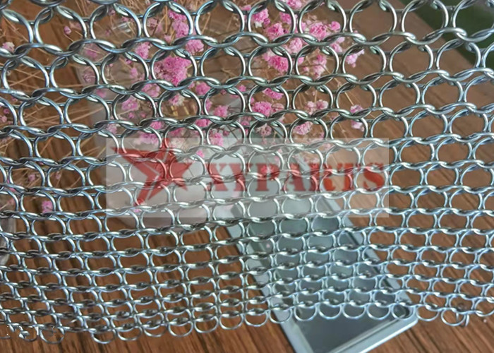 316 Stainless Steel Chainmail metal Ring Mesh For Space Partition
