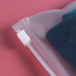 One side transparent one side frosted bag clothing packaging bags plastic zip