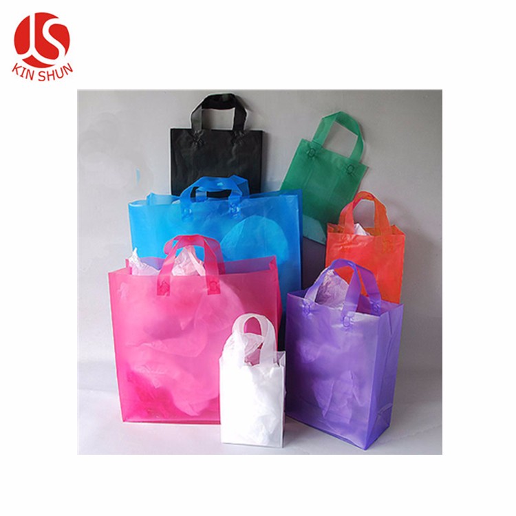 Plastic Die Cut Shopping Bags With Custom Logo