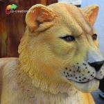 Smooth Texture Fiberglass Lions Waterproof For Theme Park