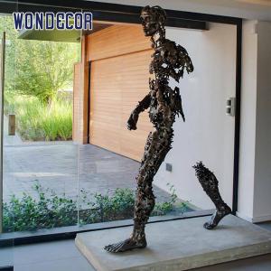 Wholesale Indoor Metal Art Decoration Abstract Walking Bronze Sculpture of People from china suppliers