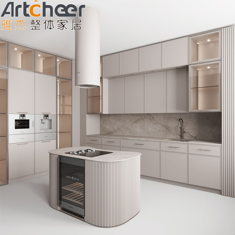 Vintage Modular Kitchen Cabinets With Solid Wood Material And Complete Set By Cucina