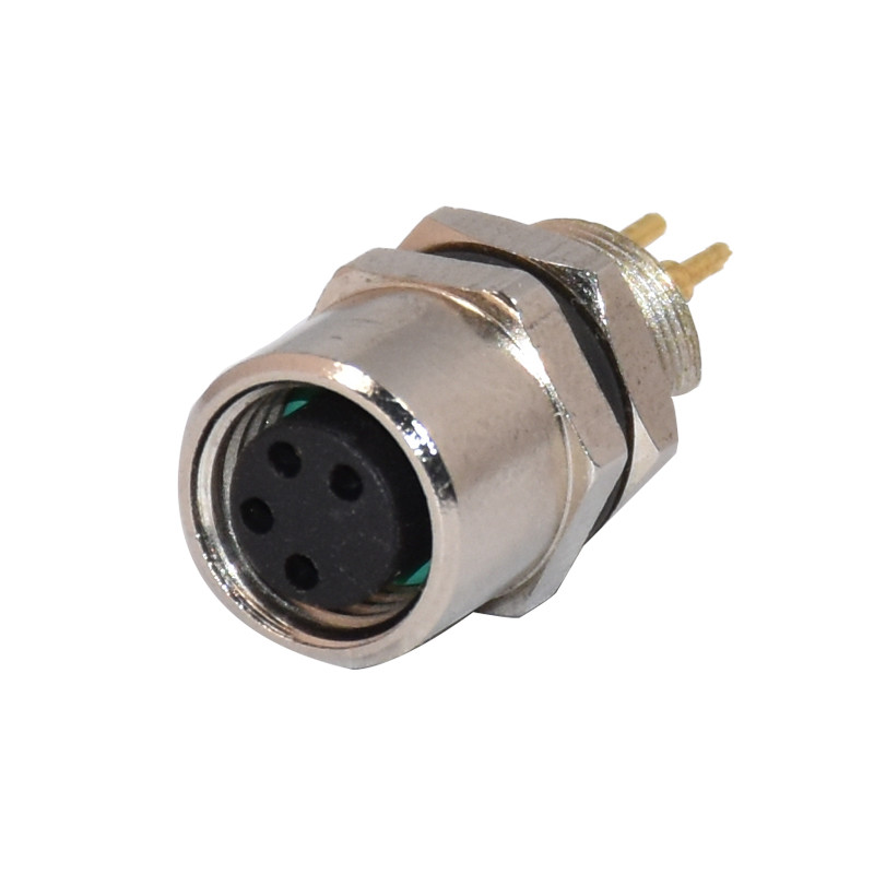 Panel Mount Connector 4 Pin Waterproof Connector For Sensor Automation