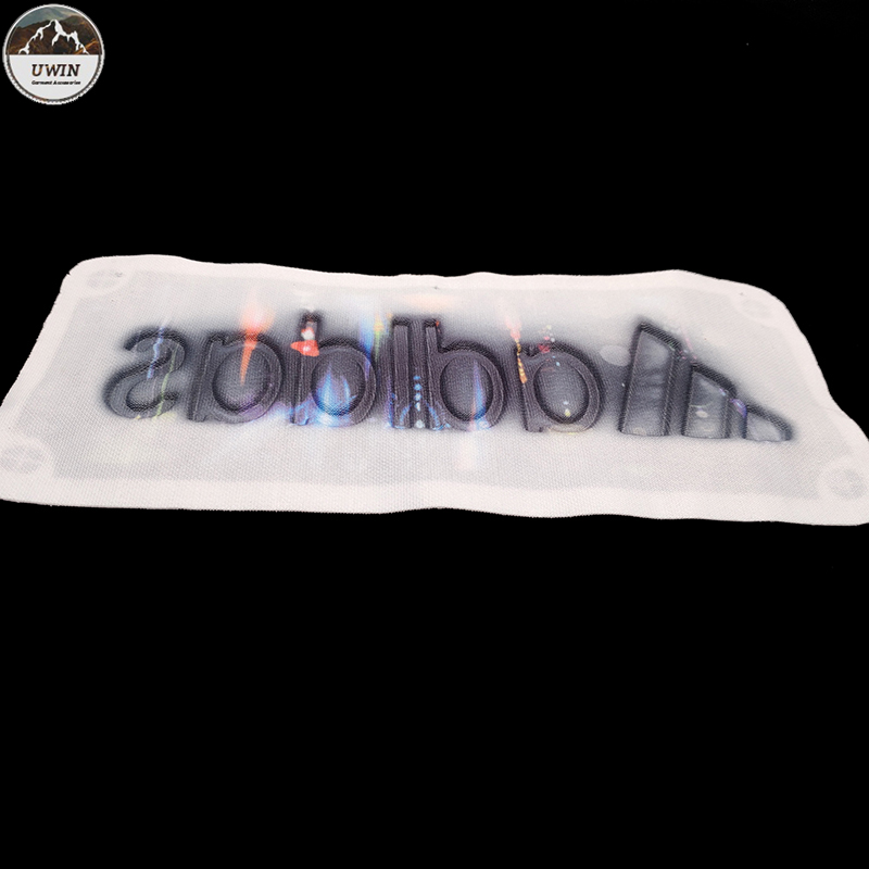 3D Brand Logo Custom Leather Patches , Custom Name Patches For Handbag / Hoodie