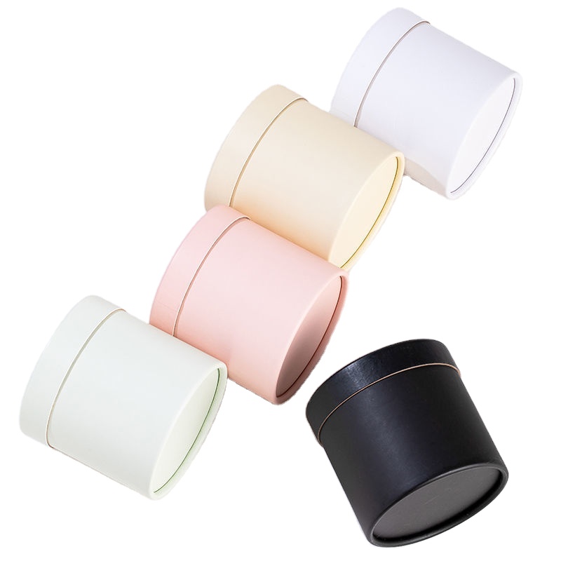 Custom Order Accepted Small Round Bucket Packaging Cardboard Boxes with Custom Logos