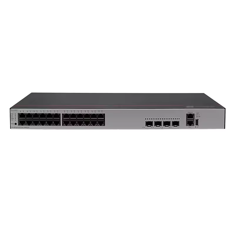 S5735-L12P4S-A 12 10/100/1000BASE-T Ethernet Ports 4 Gigabit SFP PoE AC Power Supply PoE SNMP QoS Functions
