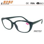 Hot sale style reading glasses with plastic hinge ,suitable for men and women