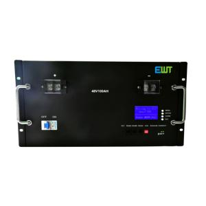 Wholesale Black Solar Energy Storage Lifepo4 Battery 48V 100Ah Wall Mounted from china suppliers