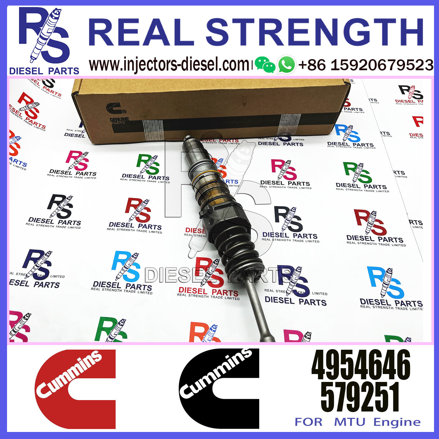 Isx15 Qsx15 X15 Diesel Engine Fuel Injector 4954646 579251 1846351 1846350 4954648 579261 570016