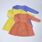 Corduroy Fabric Boutique Princess Dress Purple Color For Wedding Party