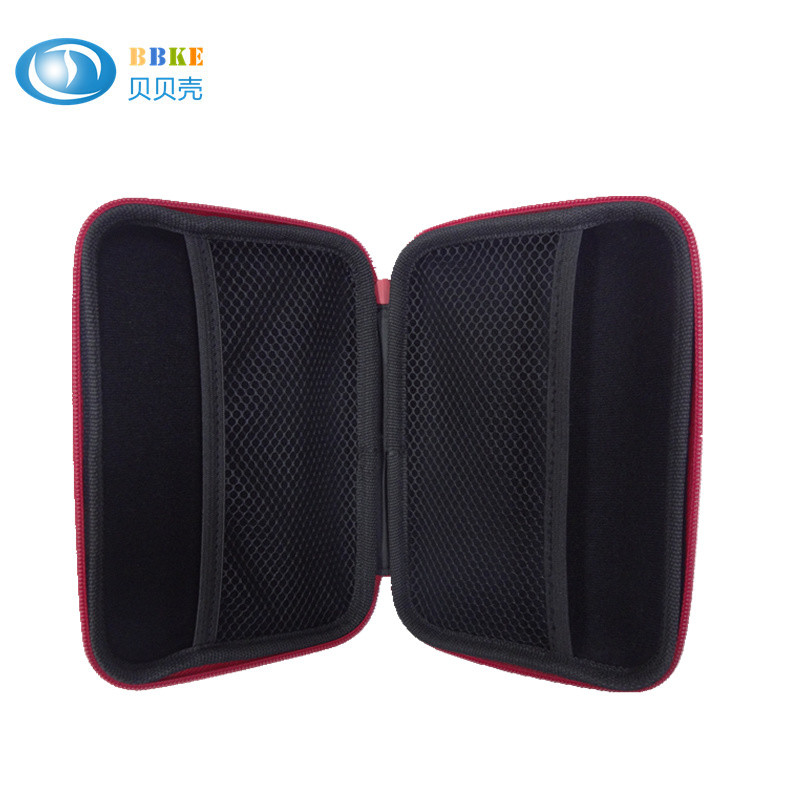 Red Waterproof Small Zipper EVA Storage Case , Eva Foam Case For Digital Accessories