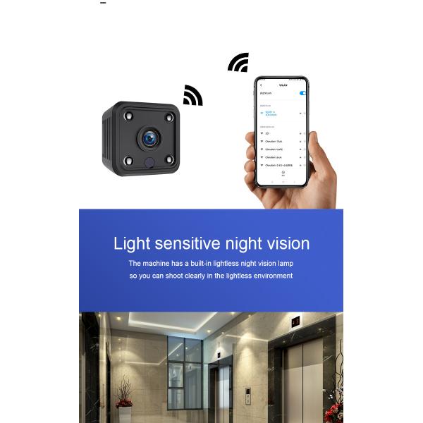 Wireless Mini Spy Hidden Camera , Wifi Nanny Camera For Home Security