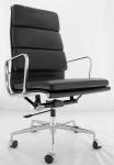 Luxury Aluminium High Back Padded Office Chair Pu Leather Upholstery Material