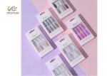 Long Stiletto Ballerina Glossy Purple DIY Fake Nails Non Toxic