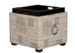 American style Square Bedroom llinen fabric upholstery wheel storage ottoman