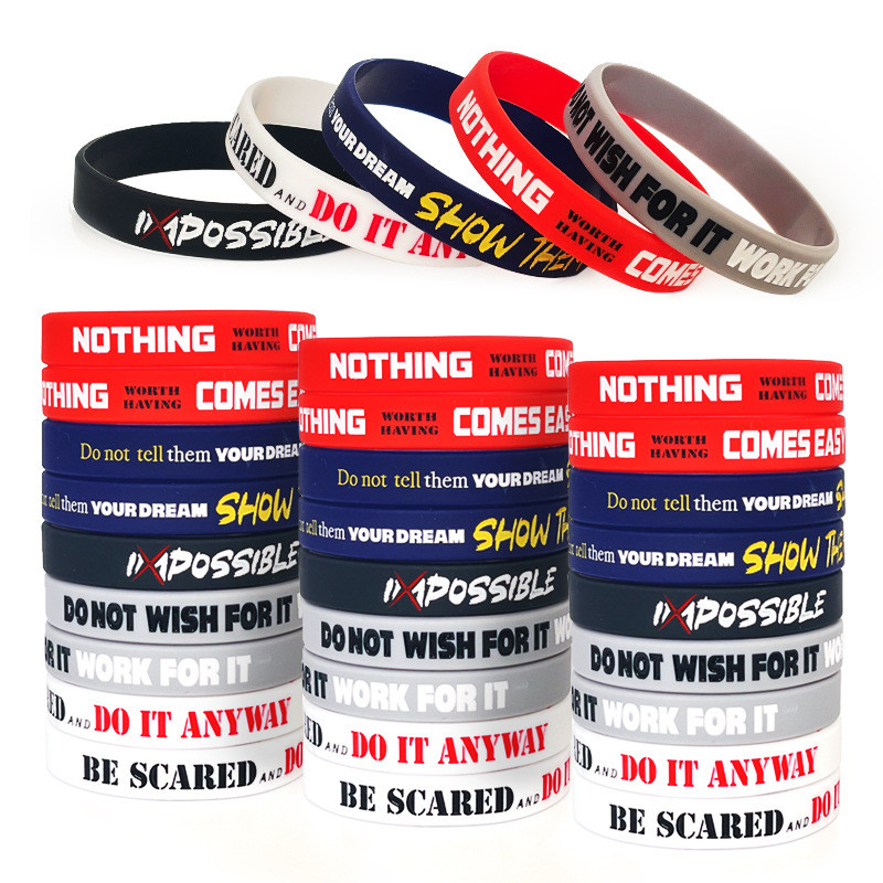 Personalized Silicone Wrist Bands for Soccer and Basketball Games Length 20cm-25cm