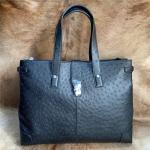 Authentic Real Ostrich Skin Businessmen Travel Duffle Purse Large Shoulder Bag