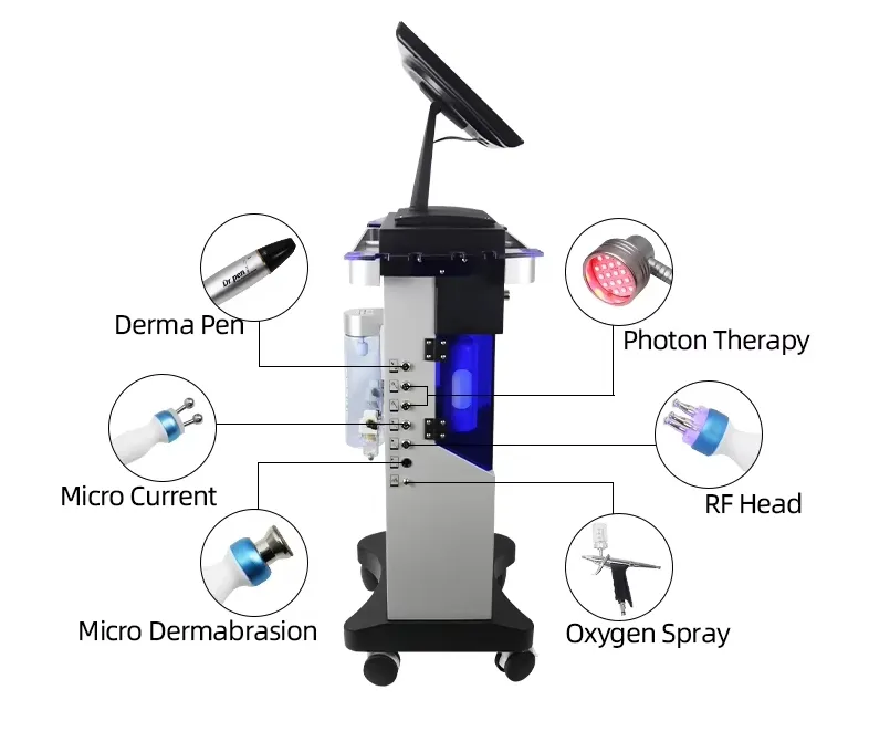 Good Price Machine 14 in 1 Skin Clean Pores Removal Oxygen Hydro Facial Machine for Beauty SPA