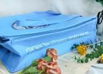 Blue Color Non Woven Tote Bags , Non Woven Shopping Bag Tinfoil Paper Lining