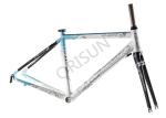 46cm / 49cm Girls Bike Frame , Smooth Welding Carbon Fiber Road Bike Frame