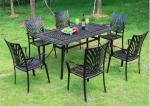 Leisure Garden Cast Aluminum 6 Seater Outdoor Furniture Table And Chair Set