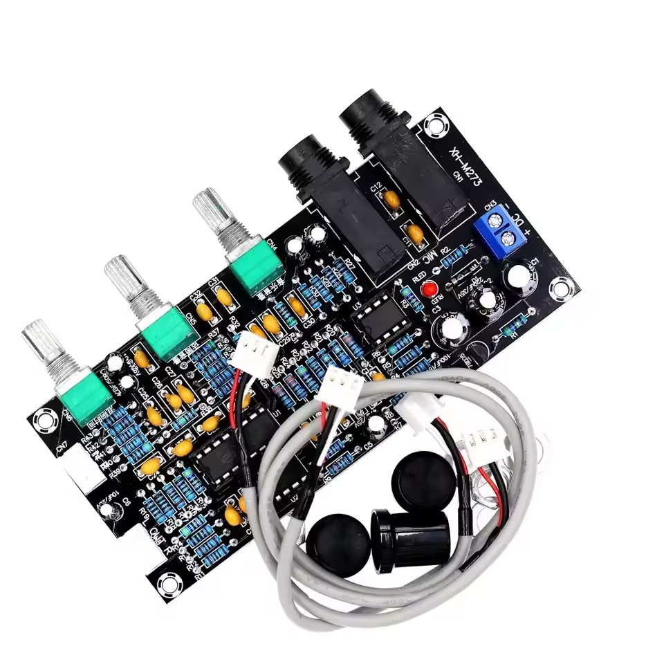 XH-M273 PT2399 Digital Preamplifier Board for Karaoke 12-24V DC Reverberation Microphone Control Microphone Speakers Product