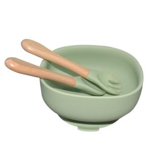 Wholesale Silicone Baby Tray Silicone Bowl Baby Customized New Arrivals Round Shape Bpa Free With Spoon from china suppliers