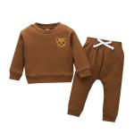Casual Cartoon Long Sleeved Two Piece Set For Children Baby