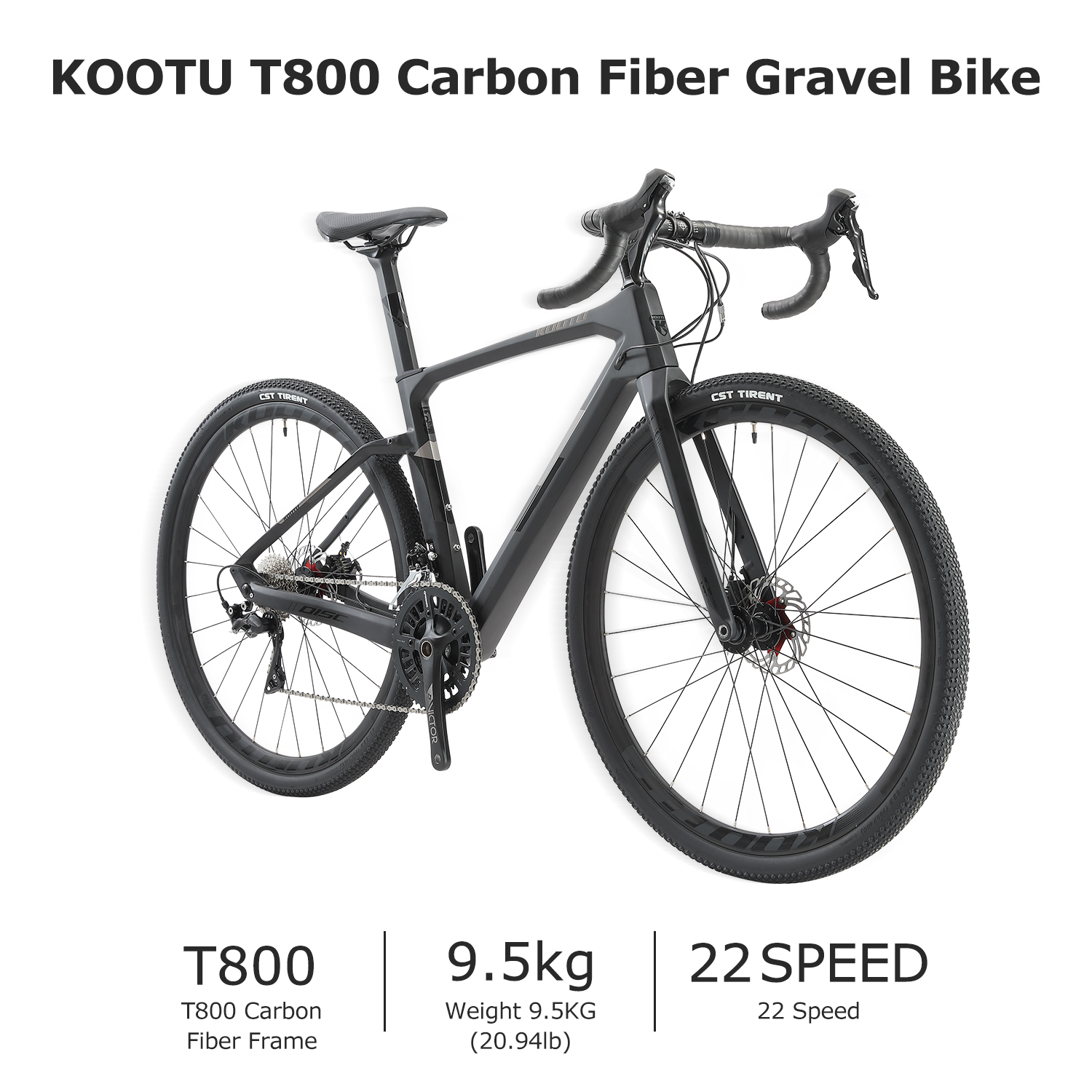 SAVA Carbon Fibre Gravel Bike , Carbon Hybrid Bicycle 700Cx40C Wheels