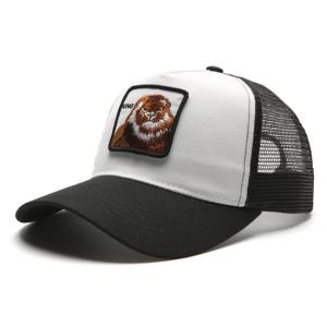 Wholesale Embroidered label fitted sports half mesh lion label Amazon fashion baseball caps custom marketing branded mechandise from china suppliers