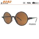 women's round fashionable sunglasses ,UV 400 Protection Lens,made of plastic
