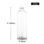 120ML 250ML Boston Round Empty Cosmetic Plastic Bottle With Flip Cap