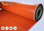 1000℃ 0.75mm High Temperature Resistant Red Silicone Coated Silica Fabric For