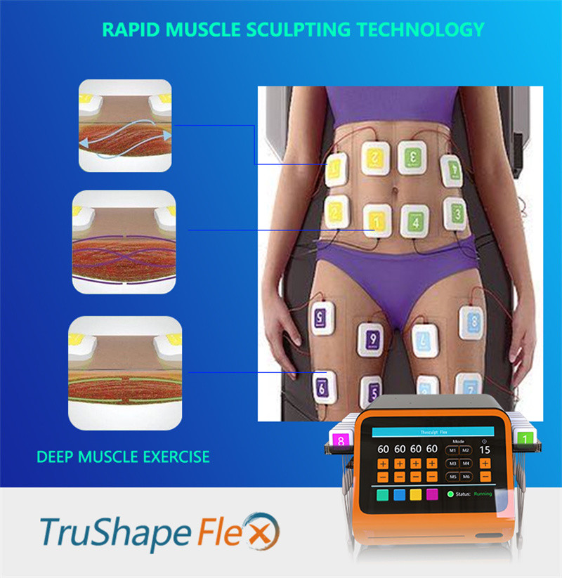 Non Surgical Muscle Sculpting Ems Muscle Stimulation Machine Body Shaping Trusculpt Flex