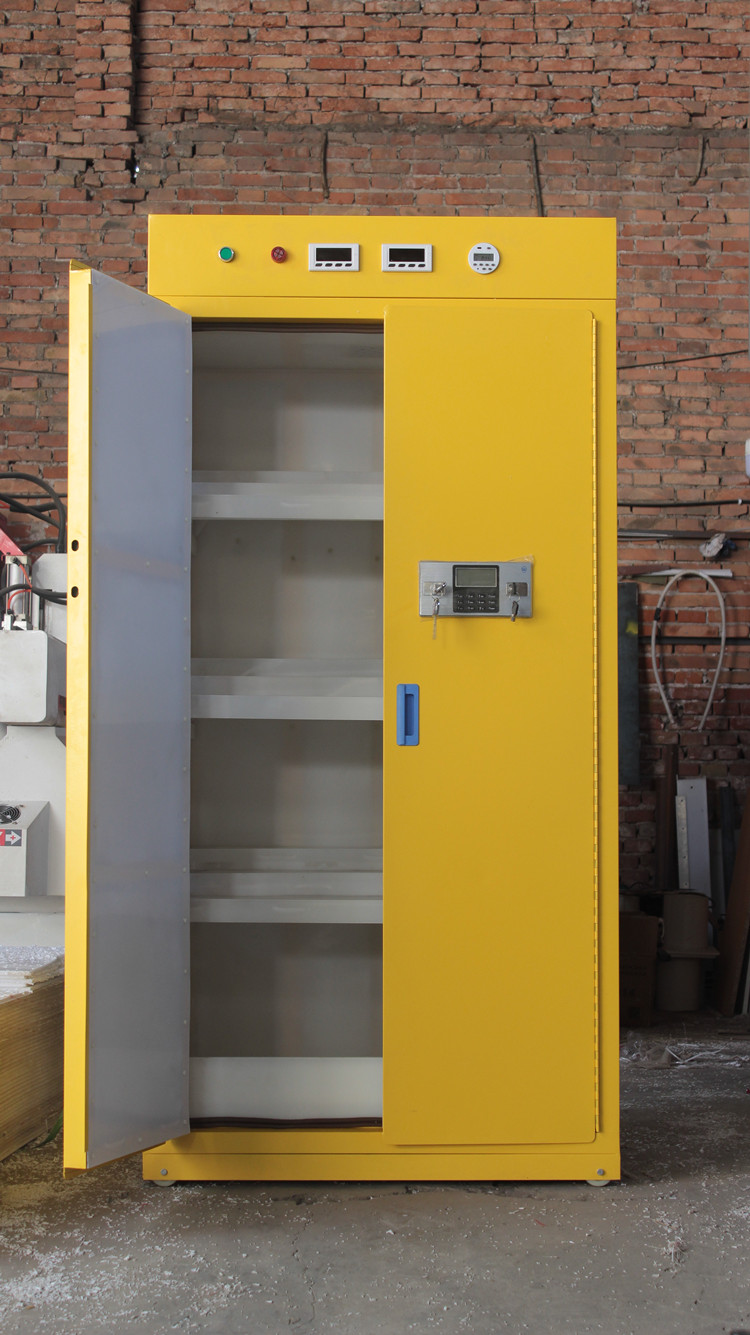 2 Door 4 Drawers Flammable Chemical Storage Cabinet For Pharmaceuticals Yellow