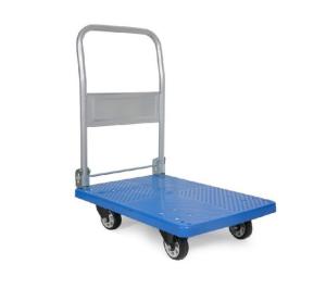 Wholesale Rubber Wheel Platform Hand Truck 880mm Height Handle Grip 150Kgs Max Capacity from china suppliers