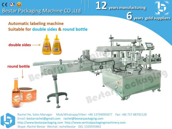 Chinese manufacturer labeling machine for bottles, sanitizer bottle, washing gel