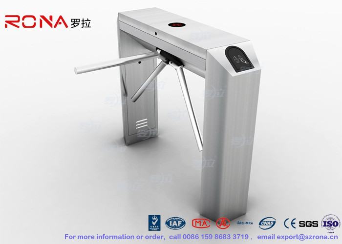 Semi Automatic Tripod Turnstile Gate Security Access Control 304 Stainless Steel Housing