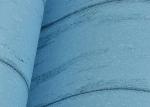 Mediterranean Style Modern Striped Wallpaper , Blue Non woven Wallpaper for TV