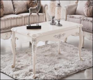 Wholesale luxury French style rectangle wood coffee table from china suppliers