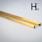 Golden Fade Resistant Square Brass Flat Bars SGS Certification