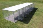 Powder Coated Outdoor Metal Dog Kennel Welded Wire Mesh 3000mm Length