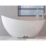 80cm Height Acrylic Free Standing Bathtub High Glossy White Soaking Tub